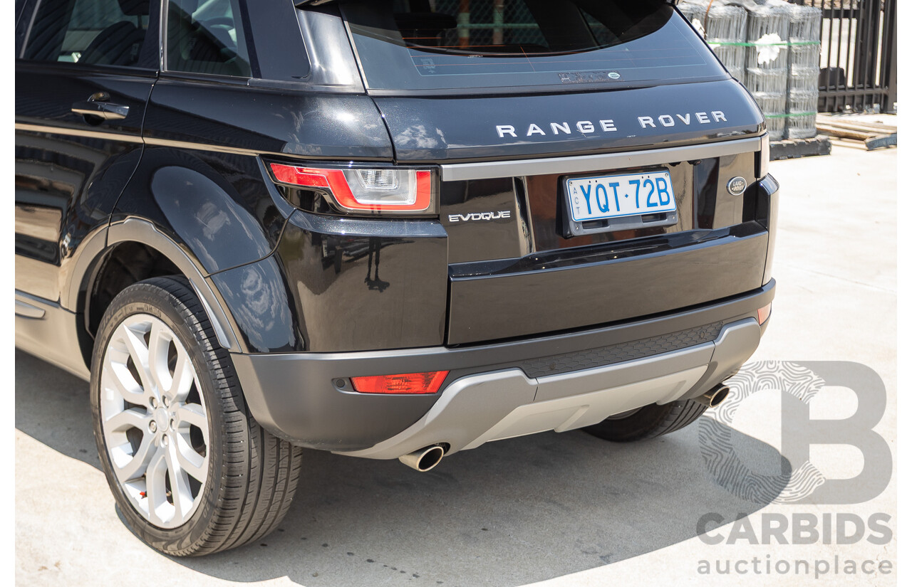 12/2016 Range Rover Evoque TD4 150 SE (AWD) LV MY17 5D Wagon Santorini Black Metallic Turbo Diesel 2.0L