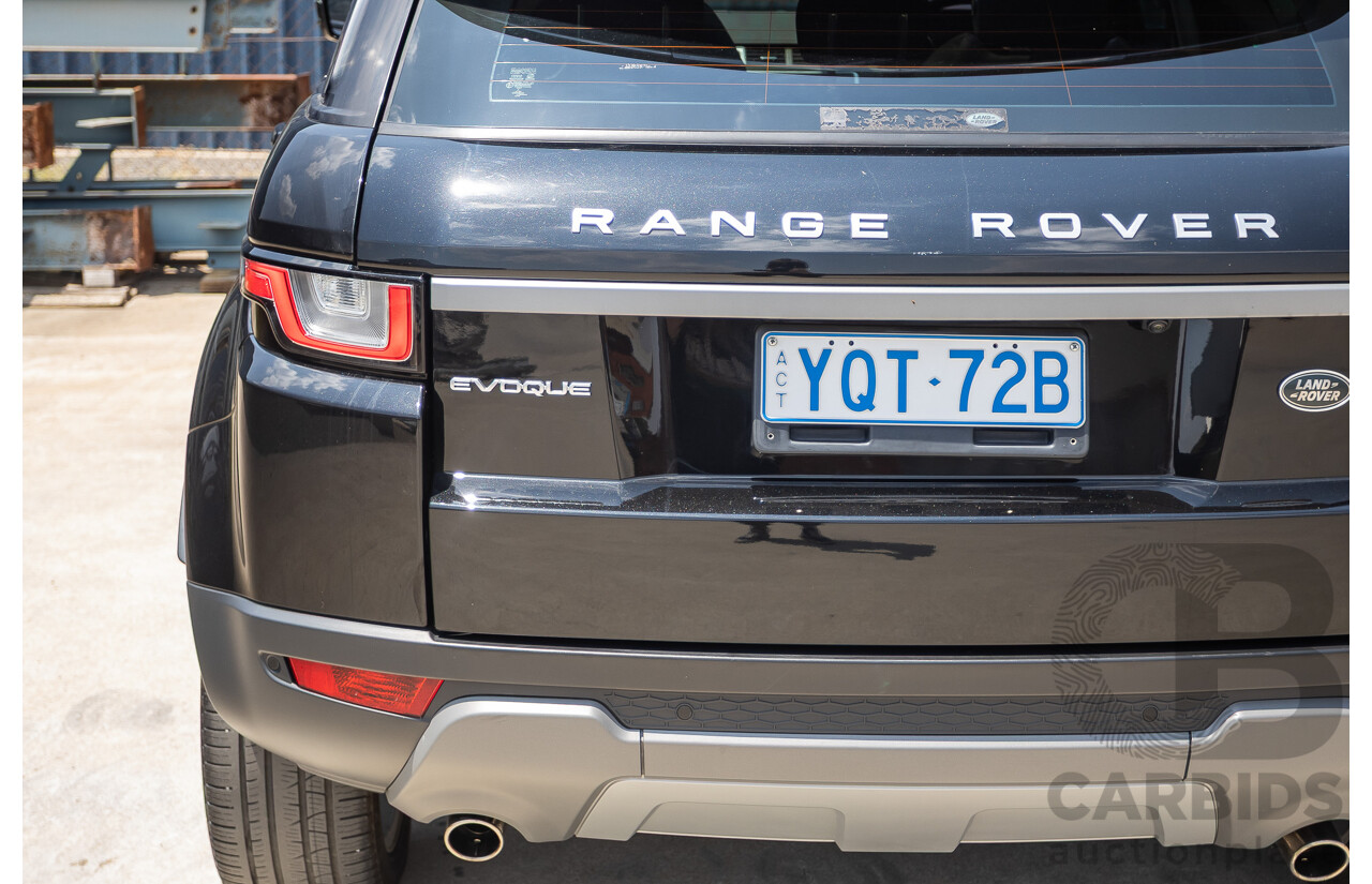 12/2016 Range Rover Evoque TD4 150 SE (AWD) LV MY17 5D Wagon Santorini Black Metallic Turbo Diesel 2.0L