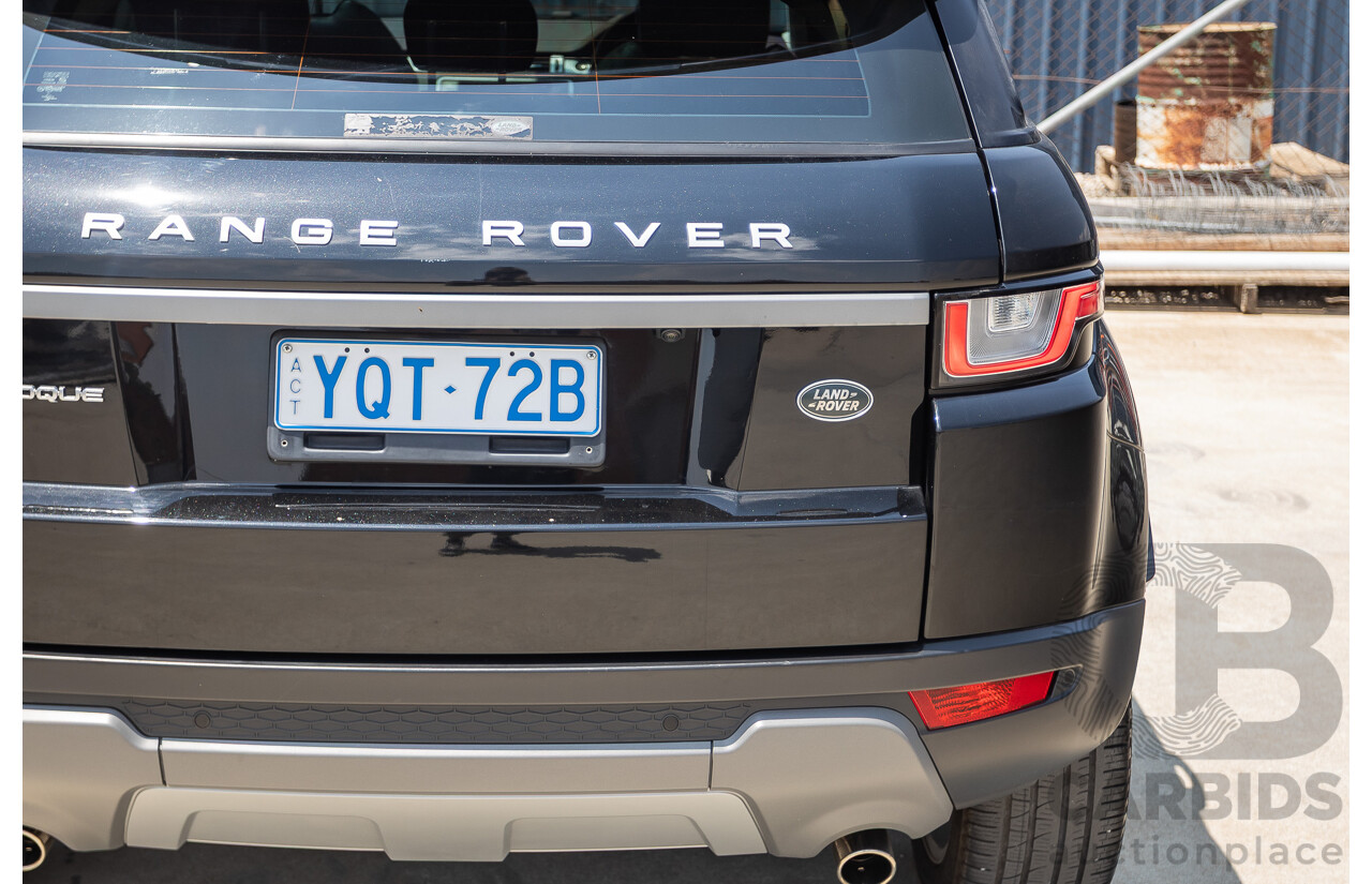 12/2016 Range Rover Evoque TD4 150 SE (AWD) LV MY17 5D Wagon Santorini Black Metallic Turbo Diesel 2.0L
