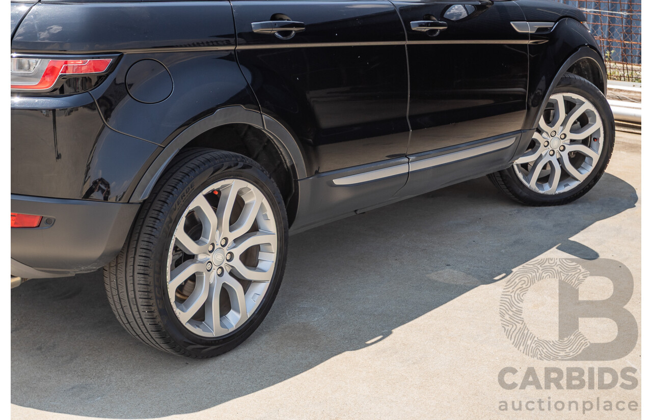 12/2016 Range Rover Evoque TD4 150 SE (AWD) LV MY17 5D Wagon Santorini Black Metallic Turbo Diesel 2.0L
