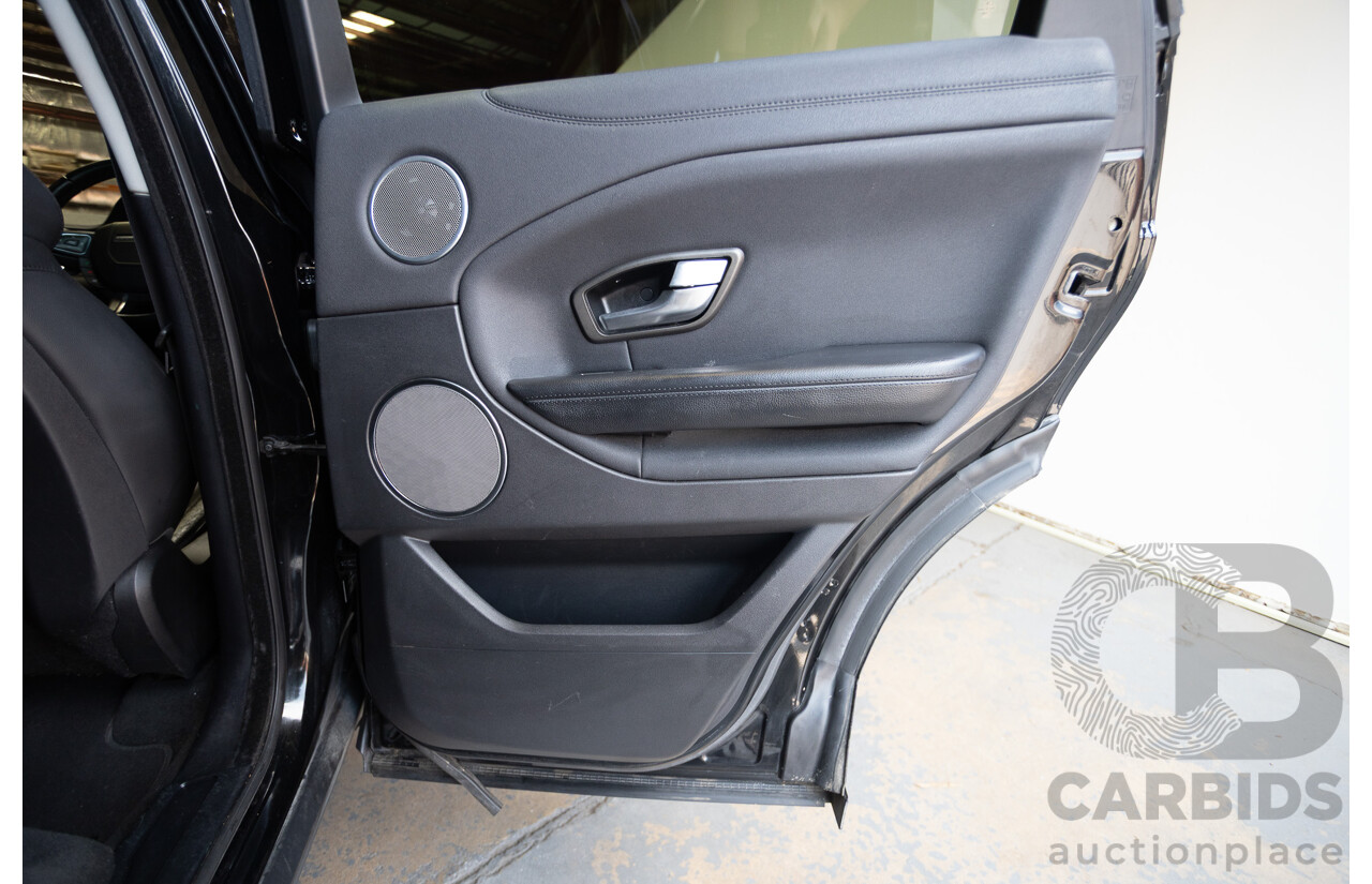 12/2016 Range Rover Evoque TD4 150 SE (AWD) LV MY17 5D Wagon Santorini Black Metallic Turbo Diesel 2.0L