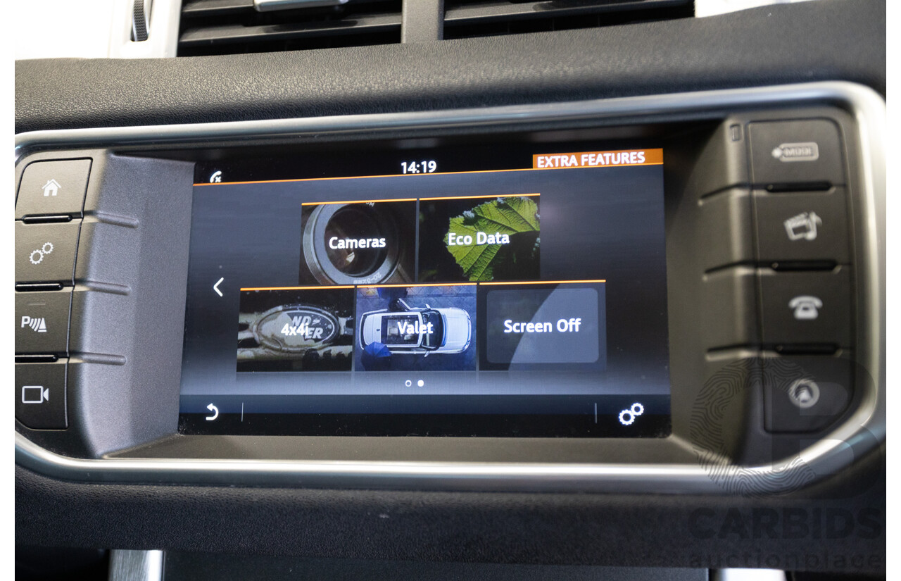 12/2016 Range Rover Evoque TD4 150 SE (AWD) LV MY17 5D Wagon Santorini Black Metallic Turbo Diesel 2.0L