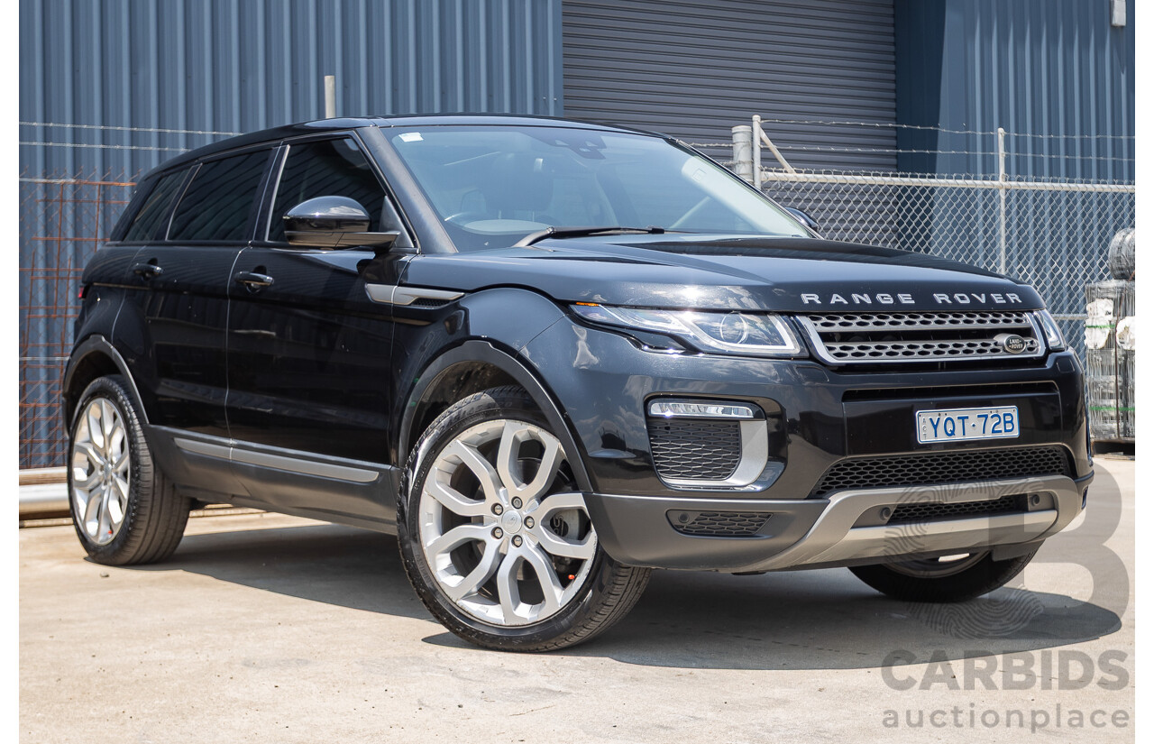 12/2016 Range Rover Evoque TD4 150 SE (AWD) LV MY17 5D Wagon Santorini Black Metallic Turbo Diesel 2.0L