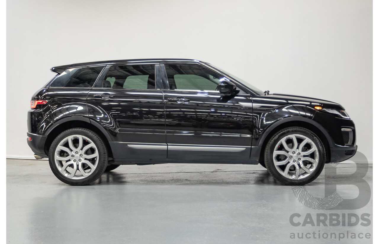 12/2016 Range Rover Evoque TD4 150 SE (AWD) LV MY17 5D Wagon Santorini Black Metallic Turbo Diesel 2.0L