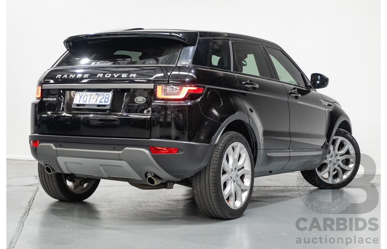 12/2016 Range Rover Evoque TD4 150 SE (AWD) LV MY17 5D Wagon Santorini Black Metallic Turbo Diesel 2.0L