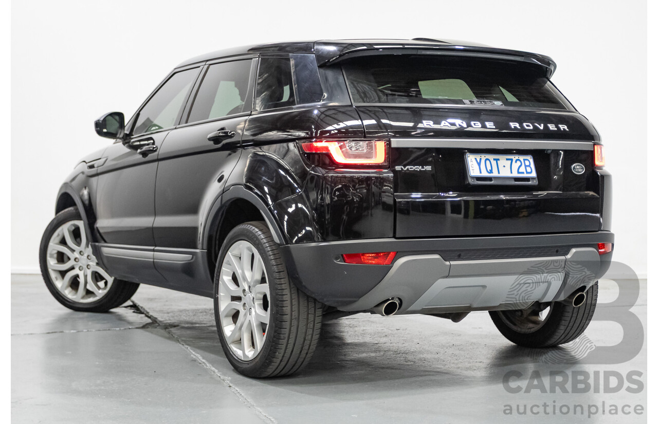 12/2016 Range Rover Evoque TD4 150 SE (AWD) LV MY17 5D Wagon Santorini Black Metallic Turbo Diesel 2.0L