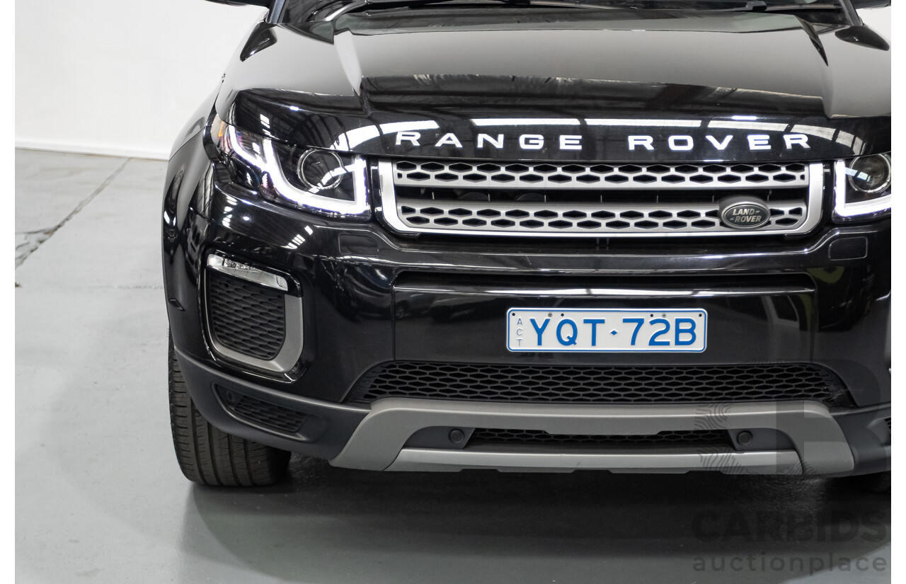 12/2016 Range Rover Evoque TD4 150 SE (AWD) LV MY17 5D Wagon Santorini Black Metallic Turbo Diesel 2.0L