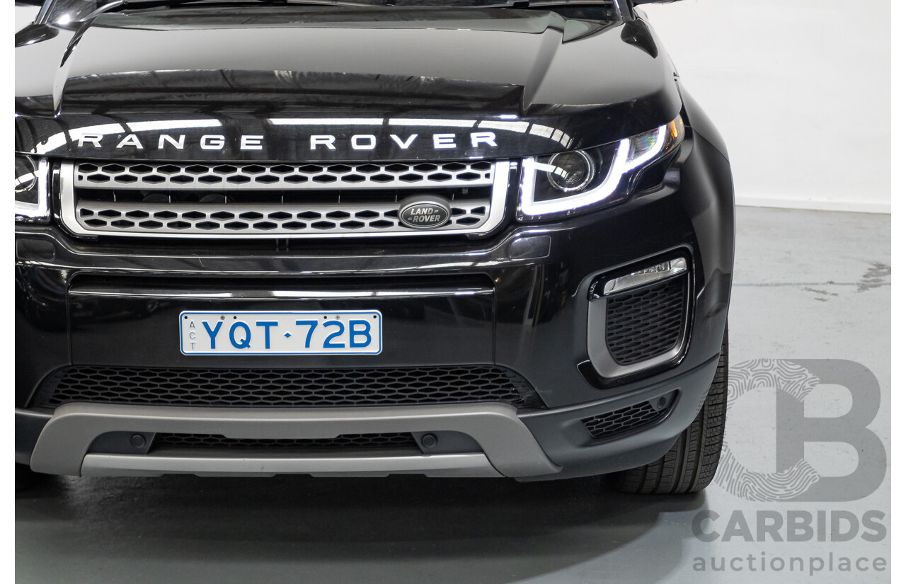 12/2016 Range Rover Evoque TD4 150 SE (AWD) LV MY17 5D Wagon Santorini Black Metallic Turbo Diesel 2.0L