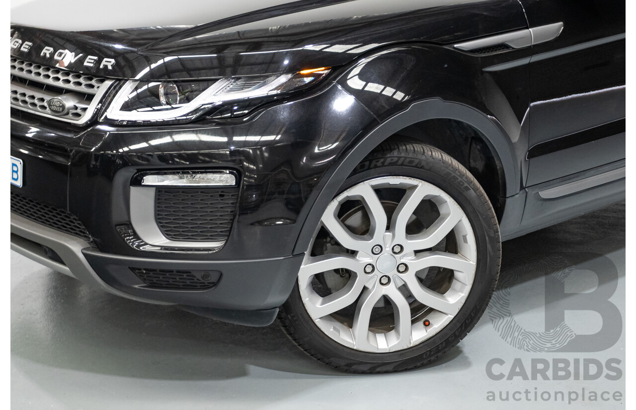12/2016 Range Rover Evoque TD4 150 SE (AWD) LV MY17 5D Wagon Santorini Black Metallic Turbo Diesel 2.0L