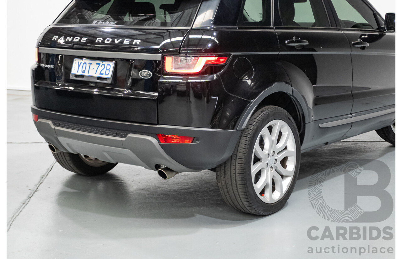 12/2016 Range Rover Evoque TD4 150 SE (AWD) LV MY17 5D Wagon Santorini Black Metallic Turbo Diesel 2.0L