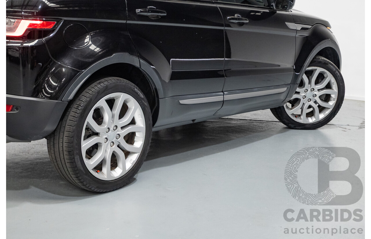 12/2016 Range Rover Evoque TD4 150 SE (AWD) LV MY17 5D Wagon Santorini Black Metallic Turbo Diesel 2.0L