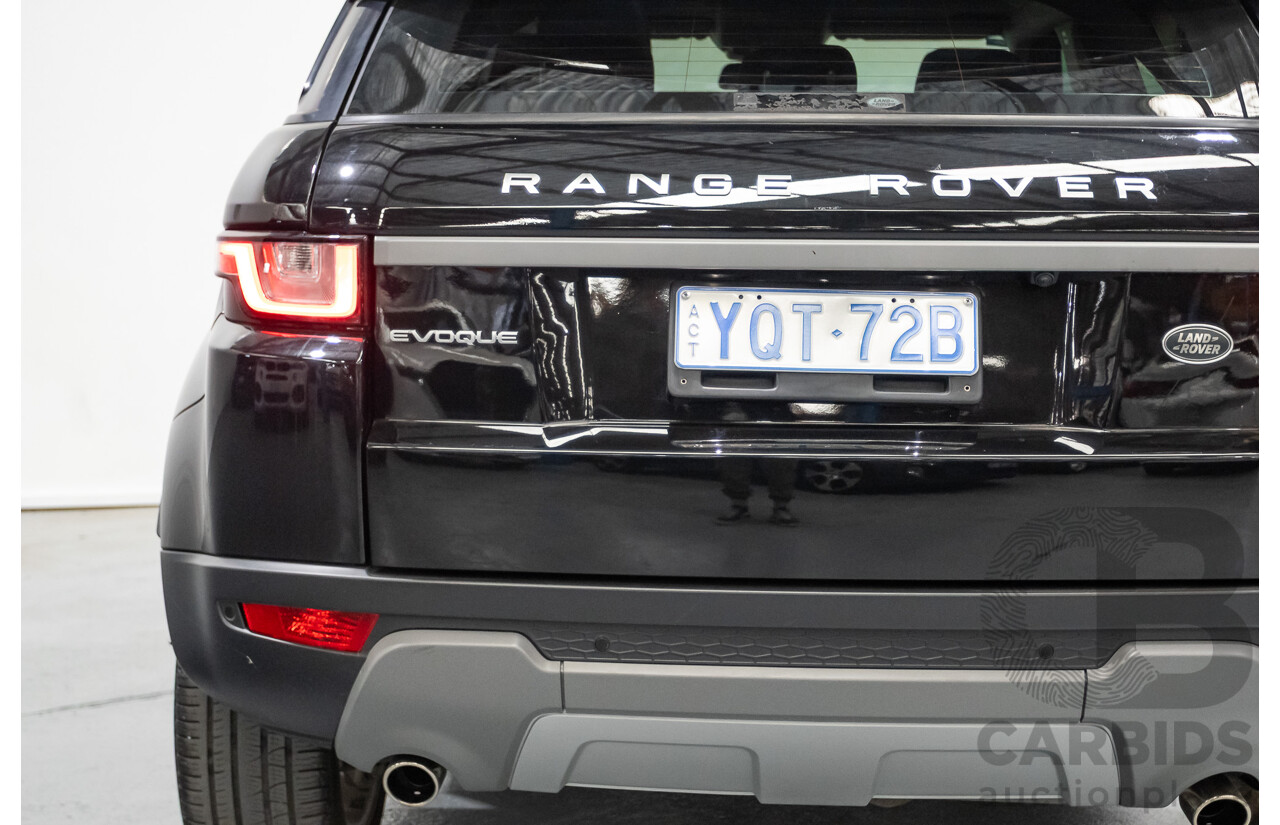 12/2016 Range Rover Evoque TD4 150 SE (AWD) LV MY17 5D Wagon Santorini Black Metallic Turbo Diesel 2.0L