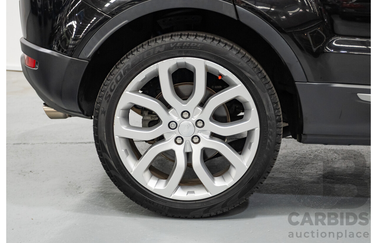 12/2016 Range Rover Evoque TD4 150 SE (AWD) LV MY17 5D Wagon Santorini Black Metallic Turbo Diesel 2.0L