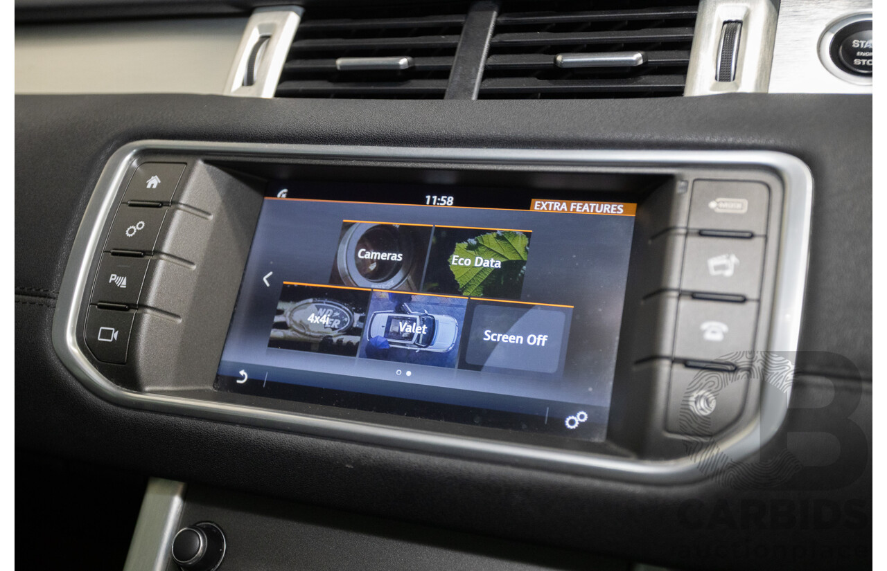 12/2016 Range Rover Evoque TD4 150 SE (AWD) LV MY17 5D Wagon Santorini Black Metallic Turbo Diesel 2.0L