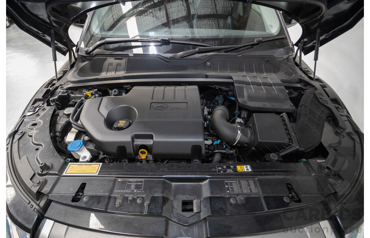 12/2016 Range Rover Evoque TD4 150 SE (AWD) LV MY17 5D Wagon Santorini Black Metallic Turbo Diesel 2.0L