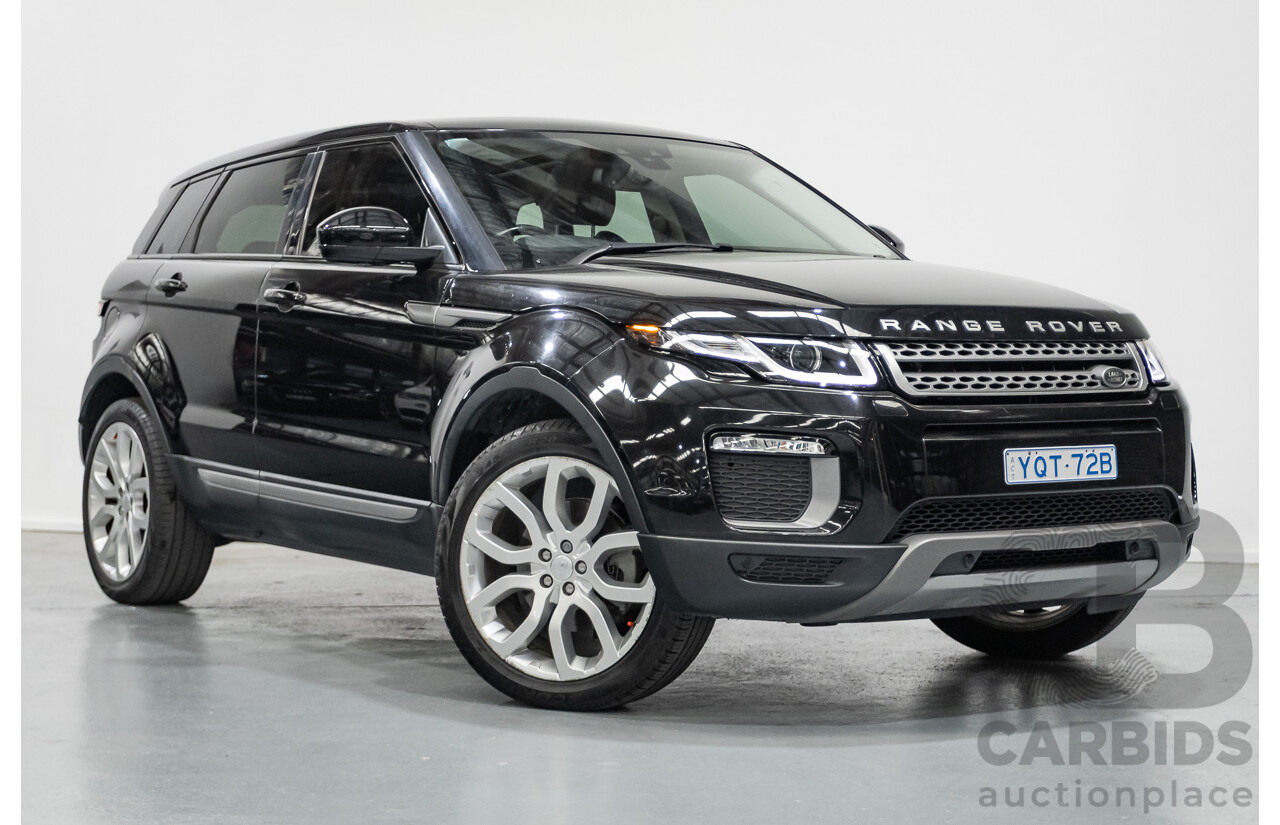 12/2016 Range Rover Evoque TD4 150 SE (AWD) LV MY17 5D Wagon Santorini Black Metallic Turbo Diesel 2.0L