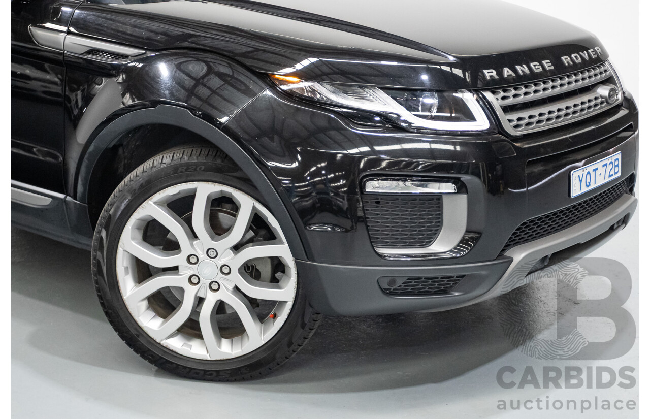 12/2016 Range Rover Evoque TD4 150 SE (AWD) LV MY17 5D Wagon Santorini Black Metallic Turbo Diesel 2.0L
