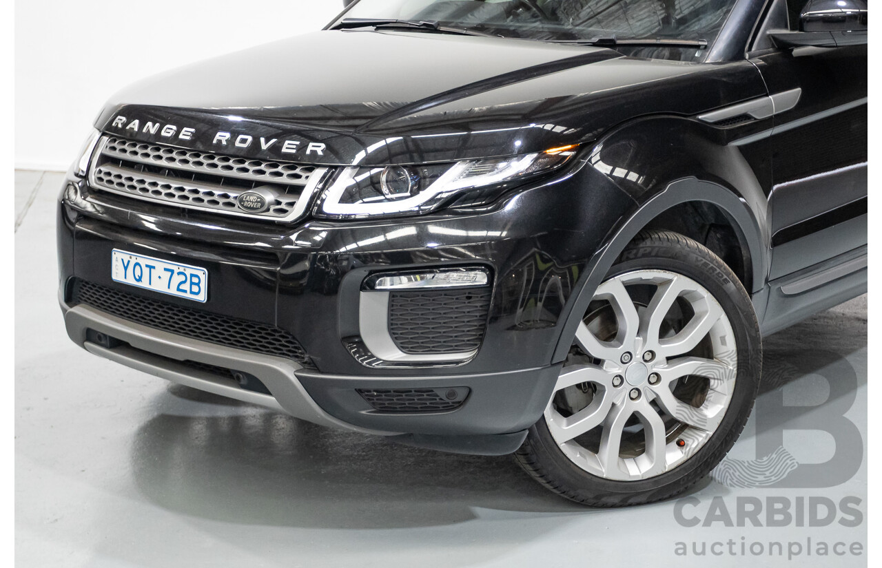 12/2016 Range Rover Evoque TD4 150 SE (AWD) LV MY17 5D Wagon Santorini Black Metallic Turbo Diesel 2.0L