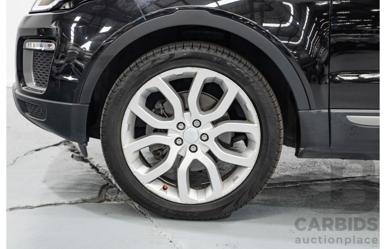 12/2016 Range Rover Evoque TD4 150 SE (AWD) LV MY17 5D Wagon Santorini Black Metallic Turbo Diesel 2.0L