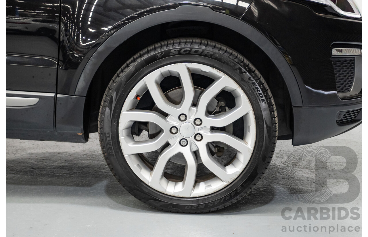 12/2016 Range Rover Evoque TD4 150 SE (AWD) LV MY17 5D Wagon Santorini Black Metallic Turbo Diesel 2.0L