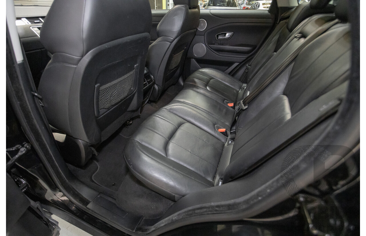 12/2016 Range Rover Evoque TD4 150 SE (AWD) LV MY17 5D Wagon Santorini Black Metallic Turbo Diesel 2.0L