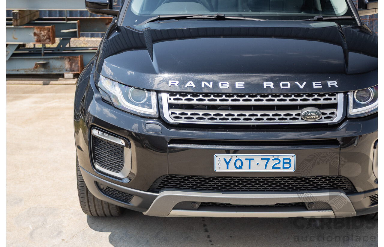 12/2016 Range Rover Evoque TD4 150 SE (AWD) LV MY17 5D Wagon Santorini Black Metallic Turbo Diesel 2.0L