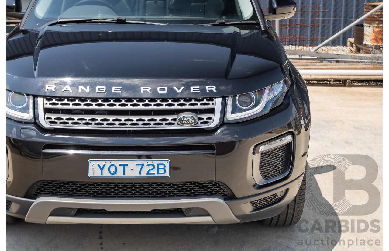 12/2016 Range Rover Evoque TD4 150 SE (AWD) LV MY17 5D Wagon Santorini Black Metallic Turbo Diesel 2.0L