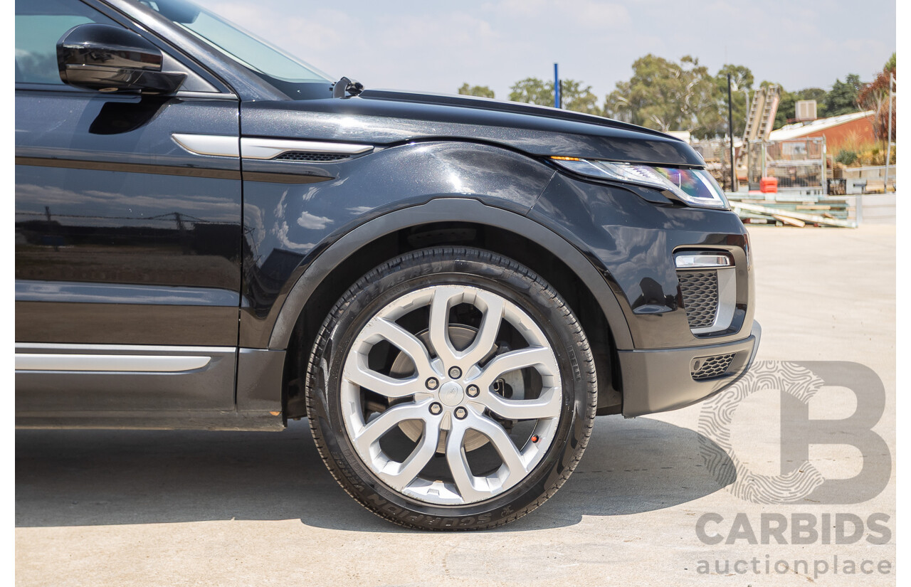 12/2016 Range Rover Evoque TD4 150 SE (AWD) LV MY17 5D Wagon Santorini Black Metallic Turbo Diesel 2.0L