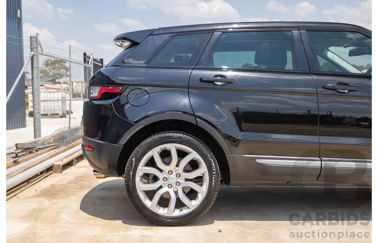 12/2016 Range Rover Evoque TD4 150 SE (AWD) LV MY17 5D Wagon Santorini Black Metallic Turbo Diesel 2.0L