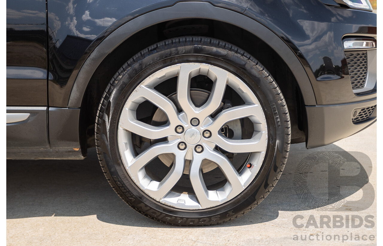 12/2016 Range Rover Evoque TD4 150 SE (AWD) LV MY17 5D Wagon Santorini Black Metallic Turbo Diesel 2.0L