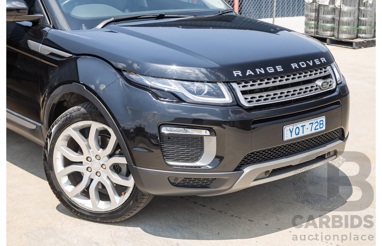12/2016 Range Rover Evoque TD4 150 SE (AWD) LV MY17 5D Wagon Santorini Black Metallic Turbo Diesel 2.0L