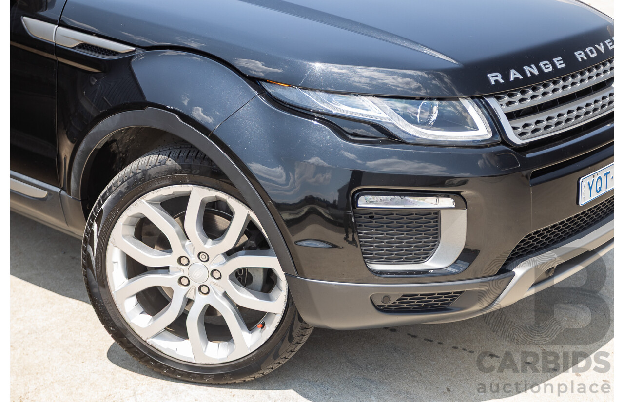 12/2016 Range Rover Evoque TD4 150 SE (AWD) LV MY17 5D Wagon Santorini Black Metallic Turbo Diesel 2.0L