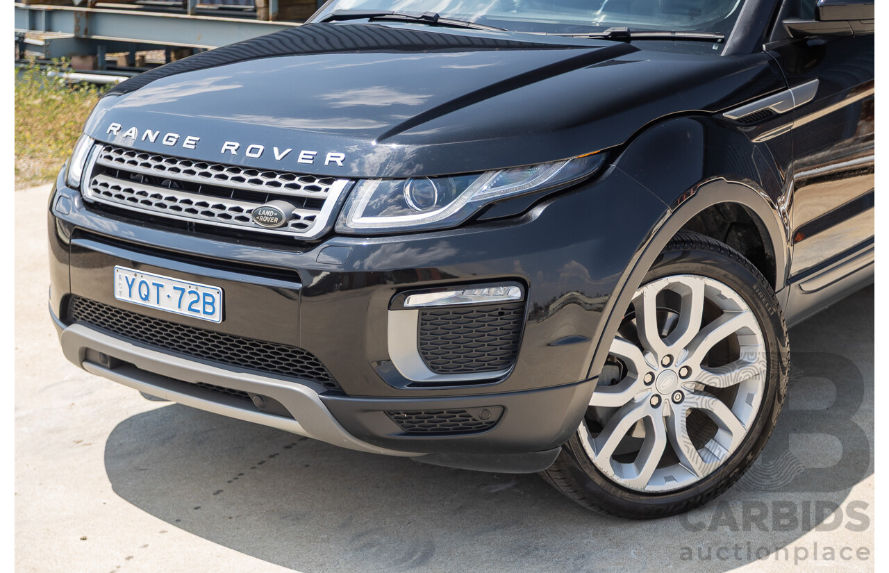 12/2016 Range Rover Evoque TD4 150 SE (AWD) LV MY17 5D Wagon Santorini Black Metallic Turbo Diesel 2.0L
