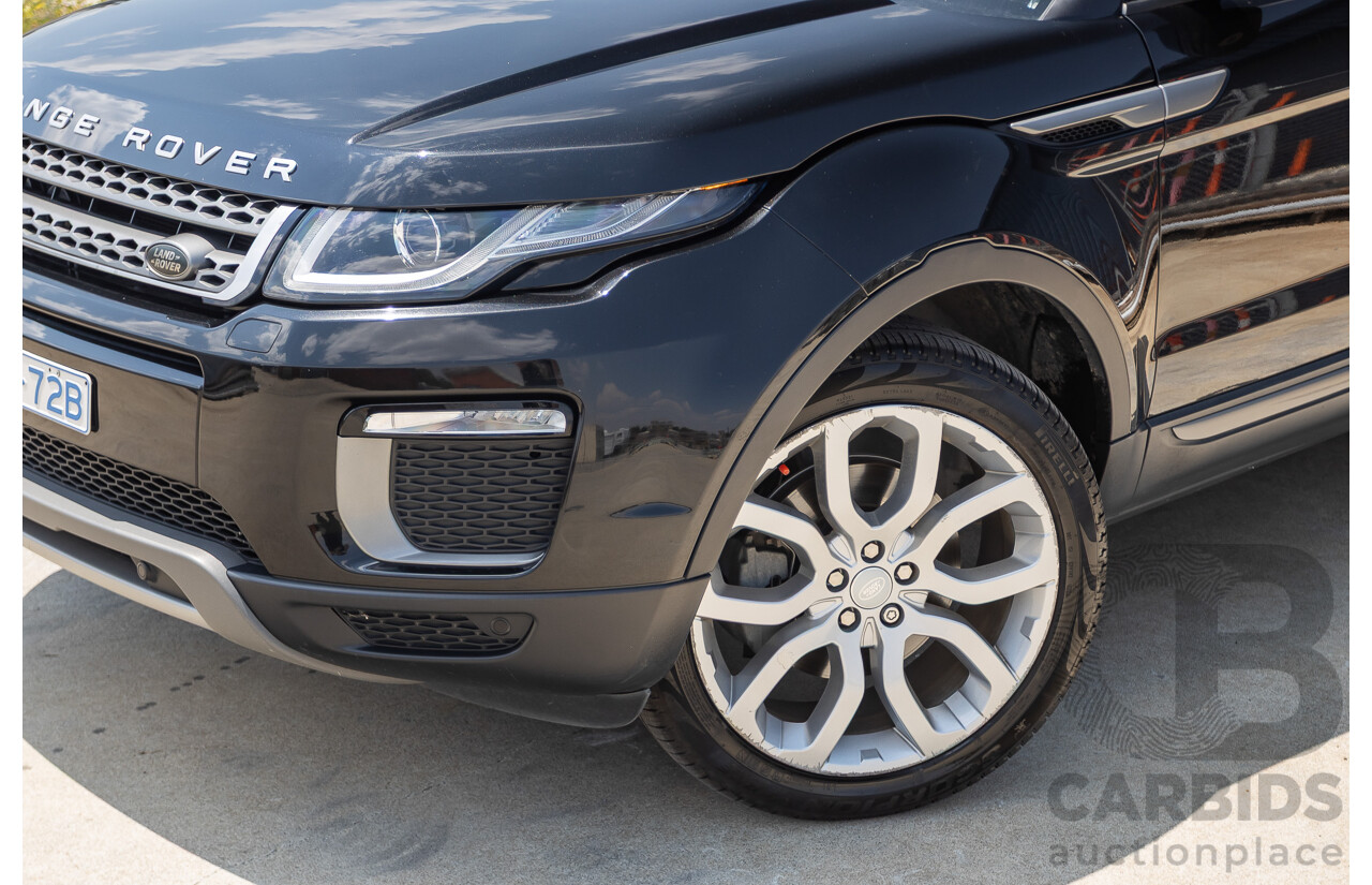 12/2016 Range Rover Evoque TD4 150 SE (AWD) LV MY17 5D Wagon Santorini Black Metallic Turbo Diesel 2.0L