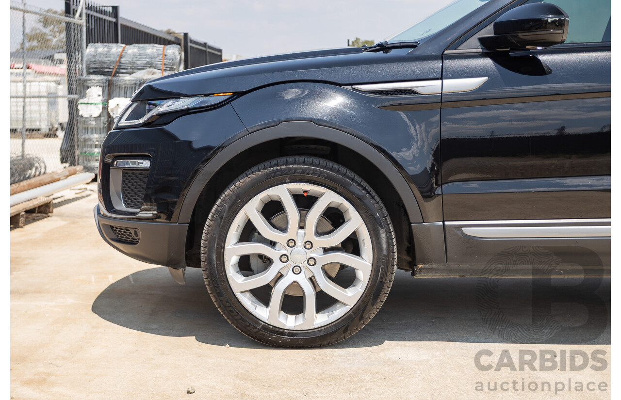 12/2016 Range Rover Evoque TD4 150 SE (AWD) LV MY17 5D Wagon Santorini Black Metallic Turbo Diesel 2.0L