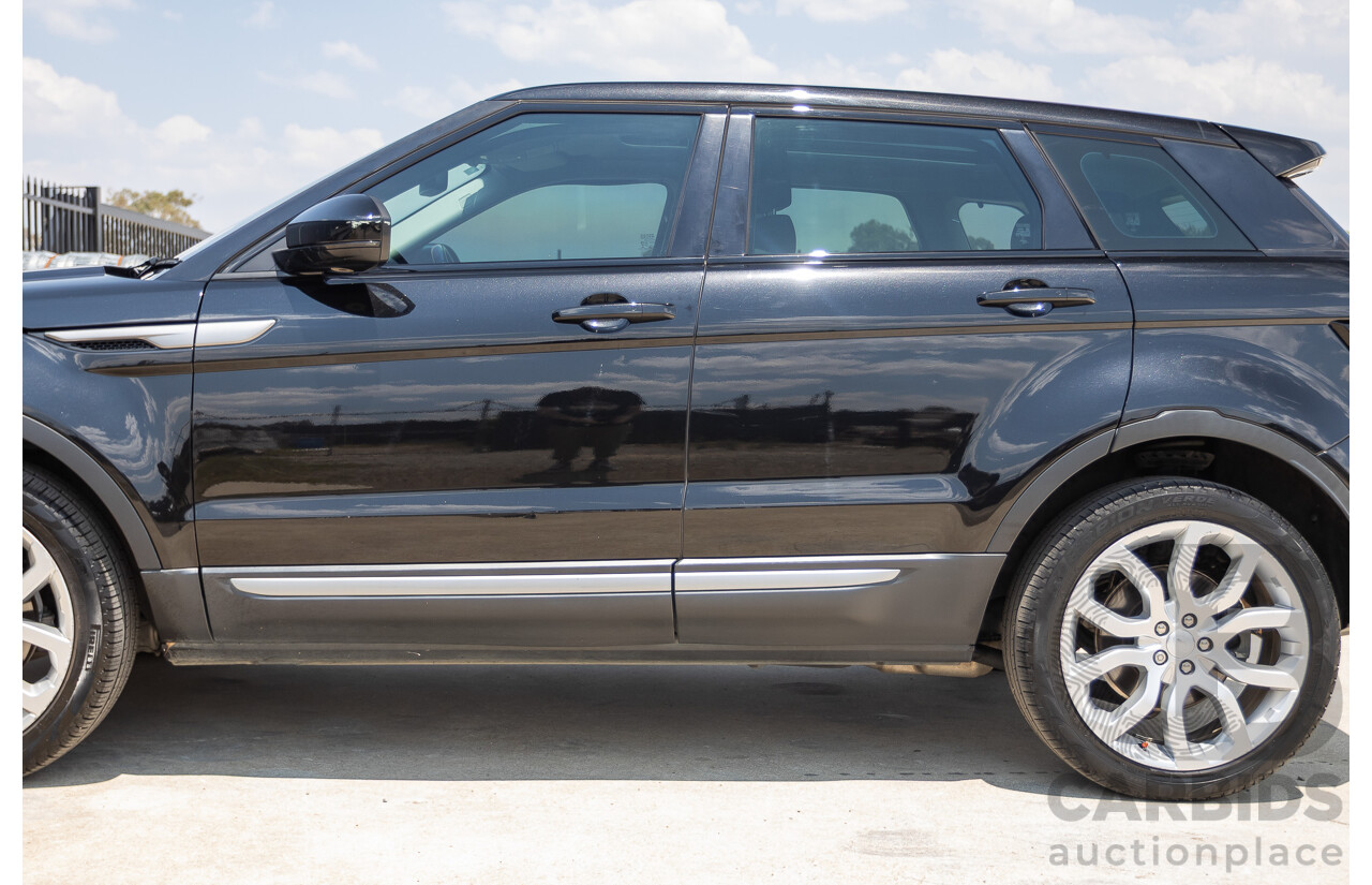 12/2016 Range Rover Evoque TD4 150 SE (AWD) LV MY17 5D Wagon Santorini Black Metallic Turbo Diesel 2.0L