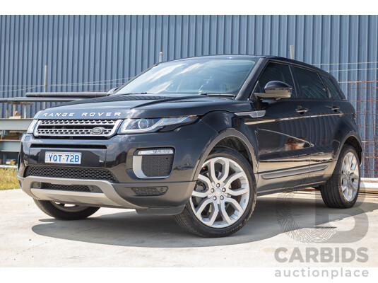 12/2016 Range Rover Evoque TD4 150 SE (AWD) LV MY17 5D Wagon Santorini Black Metallic Turbo Diesel 2.0L