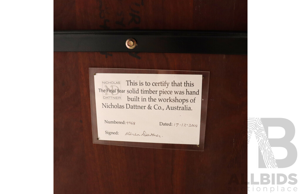 Nicholas Dattner & Co. 'Noojee' Dining Table with Eight 'Austin' Dining Chairs (Numbered 9963, Dated 17/12/2008)