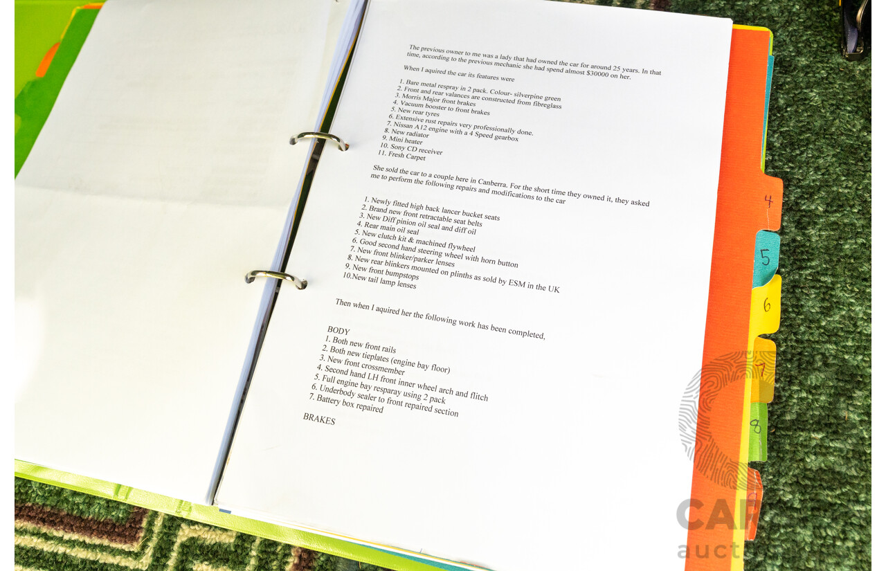 1/1959 Morris Minor 1000 Series III Light Pastel Green Datsun 1.2L - Engineered