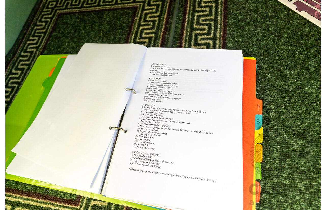 1/1959 Morris Minor 1000 Series III Light Pastel Green Datsun 1.2L - Engineered