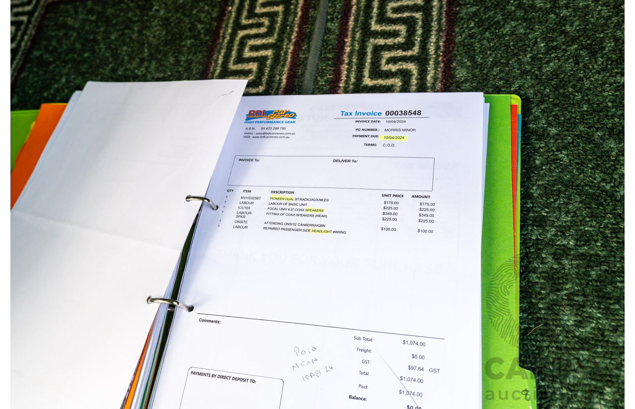 1/1959 Morris Minor 1000 Series III Light Pastel Green Datsun 1.2L - Engineered