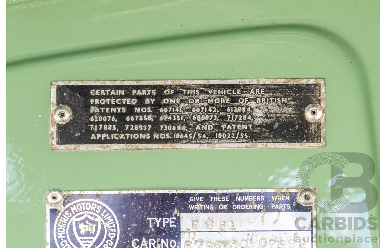 1/1959 Morris Minor 1000 Series III Light Pastel Green Datsun 1.2L - Engineered