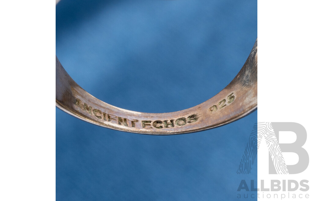 925 Sterling Silver Ring with Icy Uncut Crystal Quartz - Size P