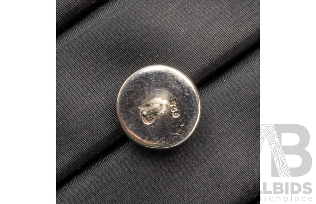 925 Sterling Silver Turquoise Stud Earrings and Silver Plated Base Metal CZ Stud Earrings - Lot of 2