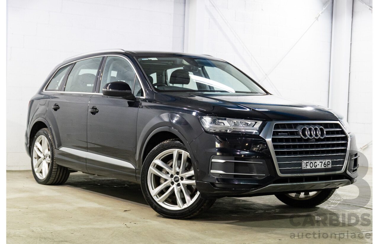 08/2017 Audi Q7 3.0 TDI Quattro (AWD) 4M MY18 4d Wagon Night Black Turbo Diesel V6 3.0L