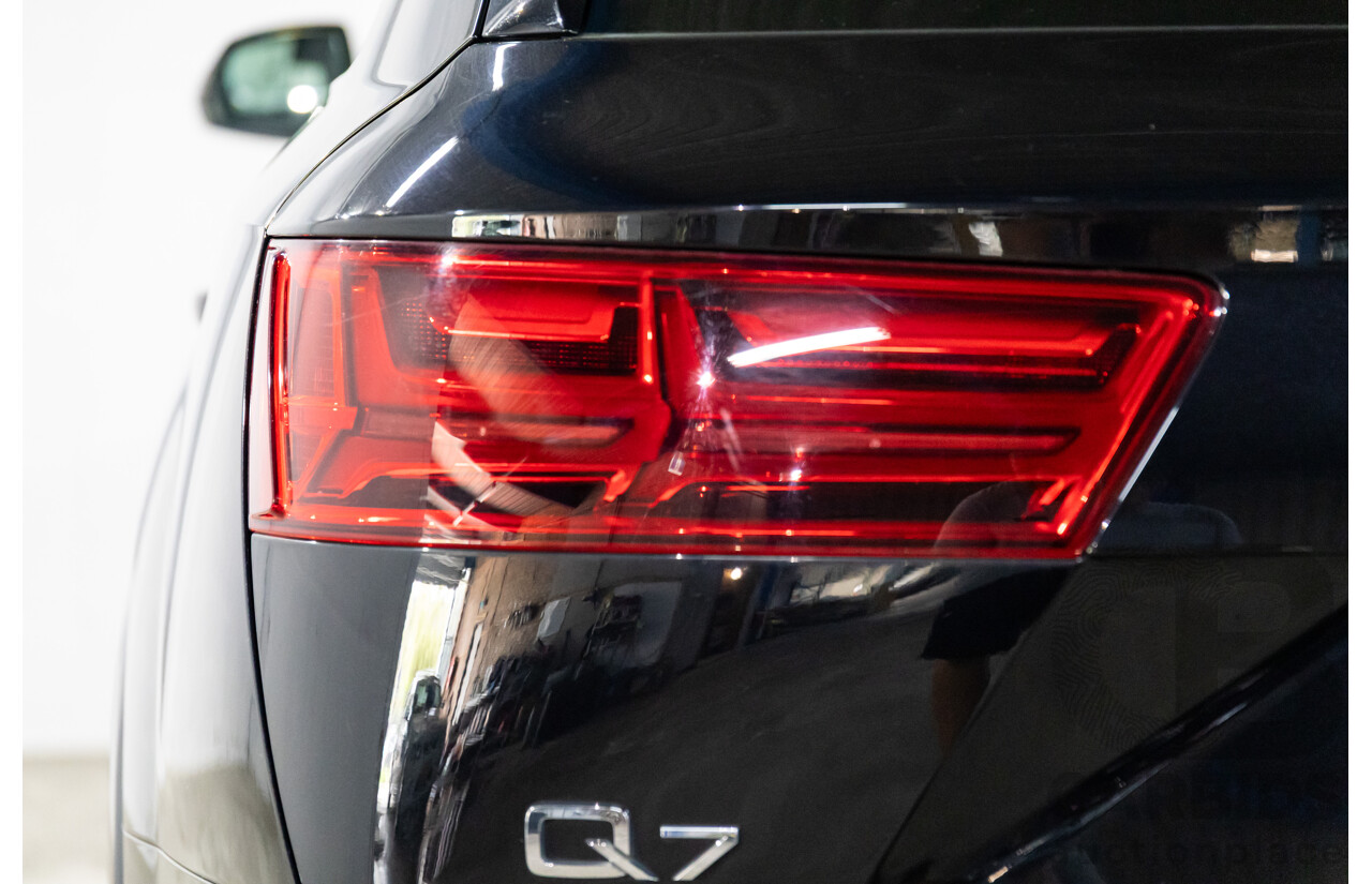 08/2017 Audi Q7 3.0 TDI Quattro (AWD) 4M MY18 4d Wagon Night Black Turbo Diesel V6 3.0L