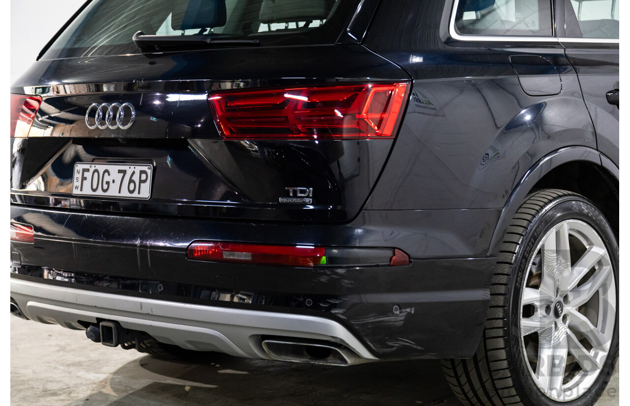 08/2017 Audi Q7 3.0 TDI Quattro (AWD) 4M MY18 4d Wagon Night Black Turbo Diesel V6 3.0L