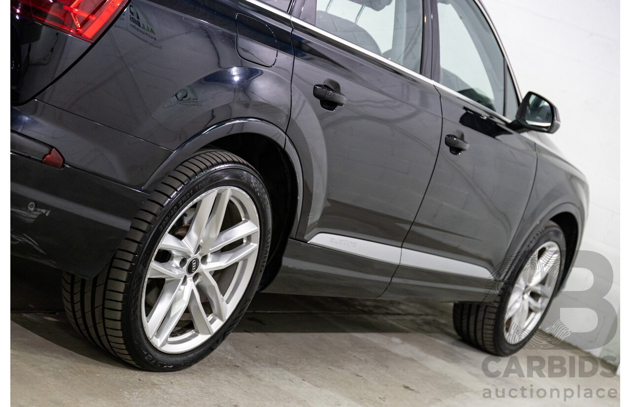 08/2017 Audi Q7 3.0 TDI Quattro (AWD) 4M MY18 4d Wagon Night Black Turbo Diesel V6 3.0L