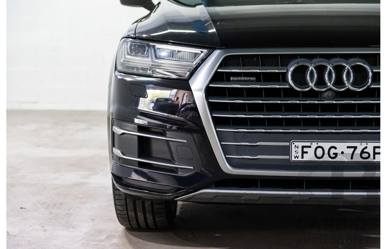 08/2017 Audi Q7 3.0 TDI Quattro (AWD) 4M MY18 4d Wagon Night Black Turbo Diesel V6 3.0L