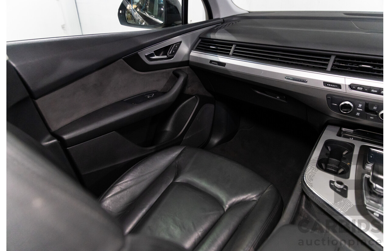 08/2017 Audi Q7 3.0 TDI Quattro (AWD) 4M MY18 4d Wagon Night Black Turbo Diesel V6 3.0L